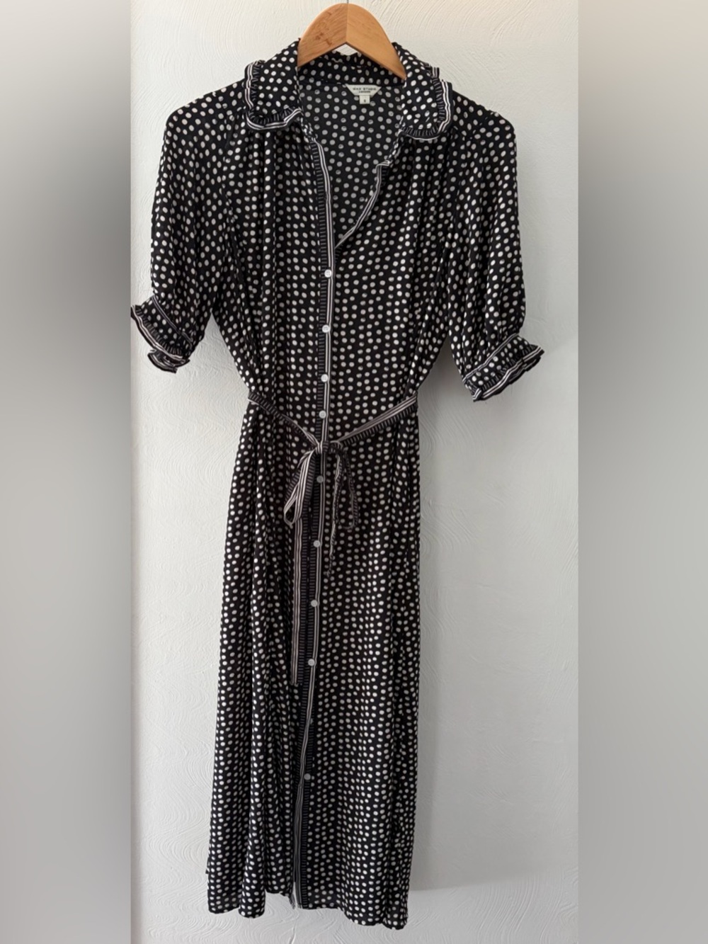 Max Studio Long Button Front Belted Maxi Dress Women’s Size Small